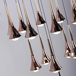 Люстра светодиодная с акриловыми конусообразными плафономи розовое золото Astra 60   варинант исполнения - 4 | Loft Concept в Липецке