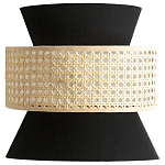 Бра с плетеным декором из ротанга Bonnie Wicker Black Wall Lamp варинант исполнения - 1 | Loft Concept в Липецке
