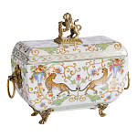 Шкатулка с фигуркой льва на крышке Eden Garden варинант исполнения - 1 | Loft Concept в Липецке