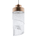 Подвесной светильник со спиралевидным плафоном из акрила Spiral Acrylic Gold Hanging Lamp варинант исполнения - 1 | Loft Concept в Липецке