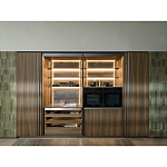 Кухонный гарнитур из дерева и камня с раздвижными дверцами OPERATING COLUMN 2.0 Dada Engenereed Kitchen варинант исполнения - 3 | Loft Concept в Липецке