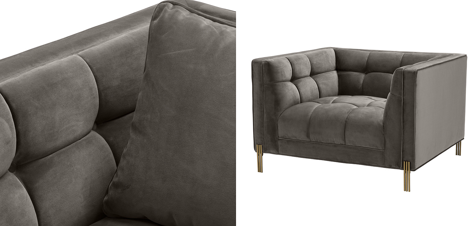 Кресло Eichholtz Chair Sienna grey Кресло Eichholtz Chair Sienna grey - Loft-Concept в Липецке