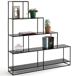Ступенчатый стеллаж Menzie Steps Metal Rack Black варинант исполнения - 2 | Loft Concept в Липецке