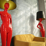 Лампа MANNEQUIN LAMP с абажуром созерцание силуэта варинант исполнения - 7 | Loft Concept в Липецке