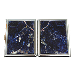 Портсигар на 10 сигарет с газовой зажигалкой из натурального камня Содалит Stone Cigarettes Cases варинант исполнения - 4 | Loft Concept в Липецке