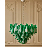 Люстра из стеклянных зеленых лепестков Petalled Illuminator варинант исполнения - 4 | Loft Concept в Липецке