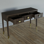 Дизайнерский Письменный стол Elsa Dreams Walnut с тремя ящиками варинант исполнения - 4 | Loft Concept в Липецке