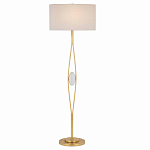 Торшер золотой c декоративной мраморной вставкой на каркасе Kernel варинант исполнения - 1 | Loft Concept в Липецке