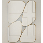 Зеркало в ассиметричной раме золотистого цвета Chaotic варинант исполнения - 2 | Loft Concept в Липецке