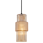 Подвесной светильник со стеклянным рифленым плафоном цилиндрической формы Eliara 13 варинант исполнения - 1 | Loft Concept в Липецке