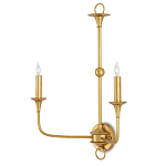 Бра настенное золотого цвета в форме подсвечника Graceful Smoothness варинант исполнения - 2 | Loft Concept в Липецке