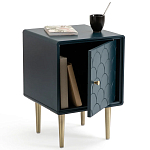 Тумба с одной дверцей Scale Ornament Blue Nightstand варинант исполнения - 3 | Loft Concept в Липецке