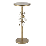 Столик золотистый с цветочной композицией на основании Forest Fairy Tale варинант исполнения - 1 | Loft Concept в Липецке