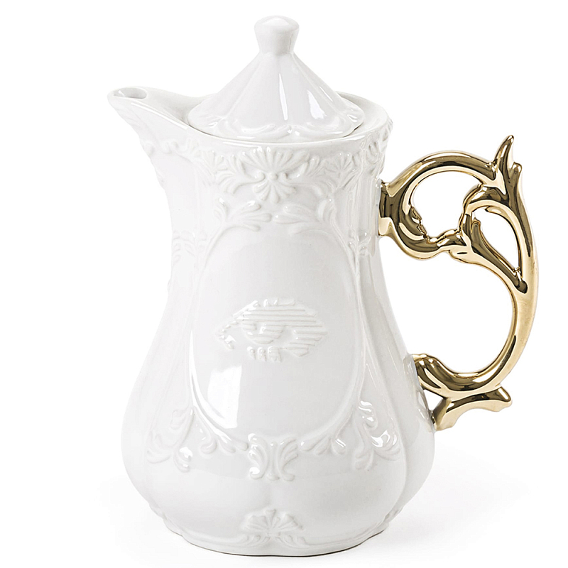 Чайник Seletti I-Teapot Gold Белый Золотой Чайник Seletti I-Teapot Gold Белый Золотой в Липецке | Loft Concept