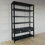 Стеллаж с двумя ящиками Elsa Dreams Black варинант исполнения - 1 | Loft Concept в Липецке