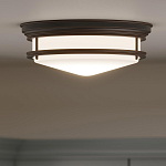 Потолочный светильник с белым матовым стеклянным плафоном в форме перевернутого конуса Hinkley варинант исполнения - 19 | Loft Concept в Липецке