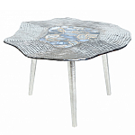 Кофейный стол со столешницей из агата Agate Design Blue  варинант исполнения - 1 | Loft Concept в Липецке