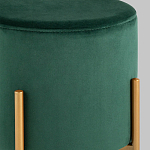 Зеленый пуф на золотистых ножках SANJAY варинант исполнения - 3 | Loft Concept в Липецке