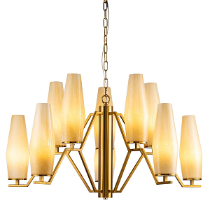 Люстра с выдувными плафонами кремового цвета Creamy