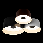 Потолочный светильник с 3-мя цилиндрическими абажурами черного белого и коричневого цвета Urban Dome варинант исполнения - 2 | Loft Concept в Липецке