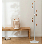 Напольная вешалка из древесины бука Unique Shaped Furniture Floor Hanger White варинант исполнения - 3 | Loft Concept в Липецке