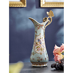 Кувшин с цветочным рисунком и бронзовой ручкой Blue Garden варинант исполнения - 2 | Loft Concept в Липецке