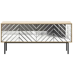 Длинная тумба с зеркальным декором Serena варинант исполнения - 13 | Loft Concept в Липецке