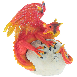 Декоративная статуэтка Дракон Red Yellow Dragon Statuette