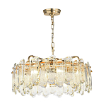 Люстра подвесная круглая с хрустальными овальными подвесками Harmonica варинант исполнения - 2 | Loft Concept в Липецке