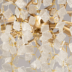 Люстра подвесная золотого цвета с декоративными ветвями и прозрачными рельефными подвесками FAIRYTREE Light варинант исполнения - 9 | Loft Concept в Липецке