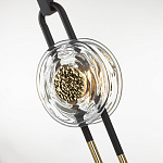 Подвесной светильник с черным основанием и золотистым декором Bruno варинант исполнения - 3 | Loft Concept в Липецке