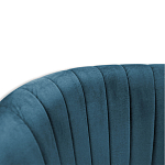 Барный стул со спинкой на 4-х деревянных ножках Синий Велюр Ava Charm варинант исполнения - 3 | Loft Concept в Липецке