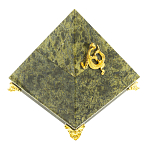 Шкатулка пирамида из натурального камня змеевик Stone Casket варинант исполнения - 1 | Loft Concept в Липецке