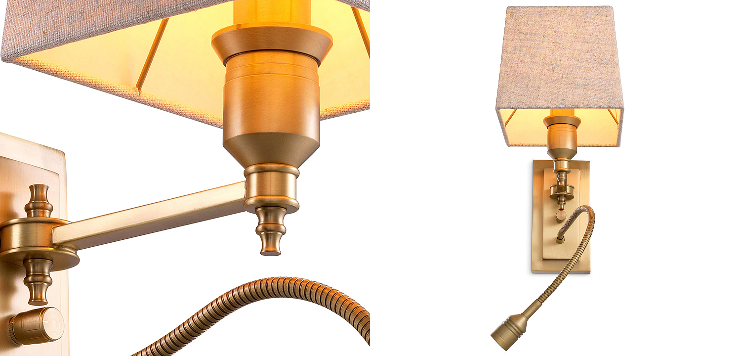 Бра Eichholtz Wall Lamp Ellington Brass Бра Eichholtz Wall Lamp Ellington Brass - Loft-Concept в Липецке
