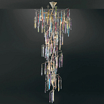 Люстра с голубыми и прозрачными подвесками в форме капель Blue Drop Chandelier варинант исполнения - 2 | Loft Concept в Липецке