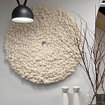 Панно на стену из шерсти мериноса Белый Круг  варинант исполнения - 3 | Loft Concept в Липецке