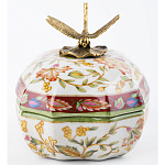 Фарфоровая шкатулка с бронзовой стрекозой Eden Garden варинант исполнения - 3 | Loft Concept в Липецке