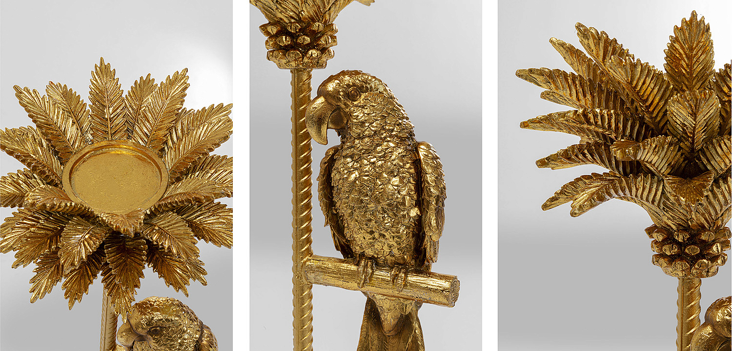 Подсвечник Golden Parrot on a palm tree Подсвечник Golden Parrot on a palm tree - Loft-Concept в Липецке