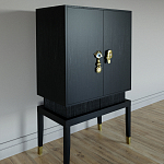 Кабинетный шкаф Elsa Dreams Black с 2-мя ящиками варинант исполнения - 1 | Loft Concept в Липецке