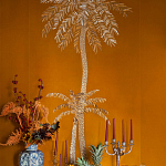 Обои с вышивкой ручной работы Deco Palms Original colourway on velvet 2 варинант исполнения - 2 | Loft Concept в Липецке