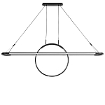 Светодиодная люстра Black LED Circle and Oval Lamp варинант исполнения - 2 | Loft Concept в Липецке