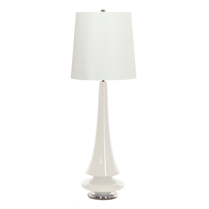 Настольная лампа белого цвета с высоким основанием из фарфора Elstead Lighting Белый в Липецке | Loft Concept 