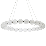 Светодиодная кольцевая люстра с круглыми плафонами Crystal Globule Chandelier Chrome варинант исполнения - 3 | Loft Concept в Липецке