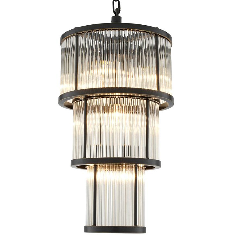 Люстра Chandelier Avery Bronze Темная бронза Прозрачное Стекло Люстра Chandelier Avery Bronze Темная бронза Прозрачное Стекло в Липецке | Loft Concept