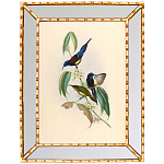 Постер с изображением птиц и цветов в зеркальной раме Blooming Birds Poster варинант исполнения - 5 | Loft Concept в Липецке