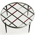 Дизайнерский круглый кофейный стол со стеклянной столешницей Gio Ponti D.555.1 Coffee Table варинант исполнения - 5 | Loft Concept в Липецке