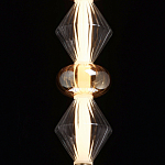 Подвесной светильник с вертикальной композицией из прозрачных и янтарных стеклянных шаров и ромбов Gabriel Scott Luna варинант исполнения - 15 | Loft Concept в Липецке