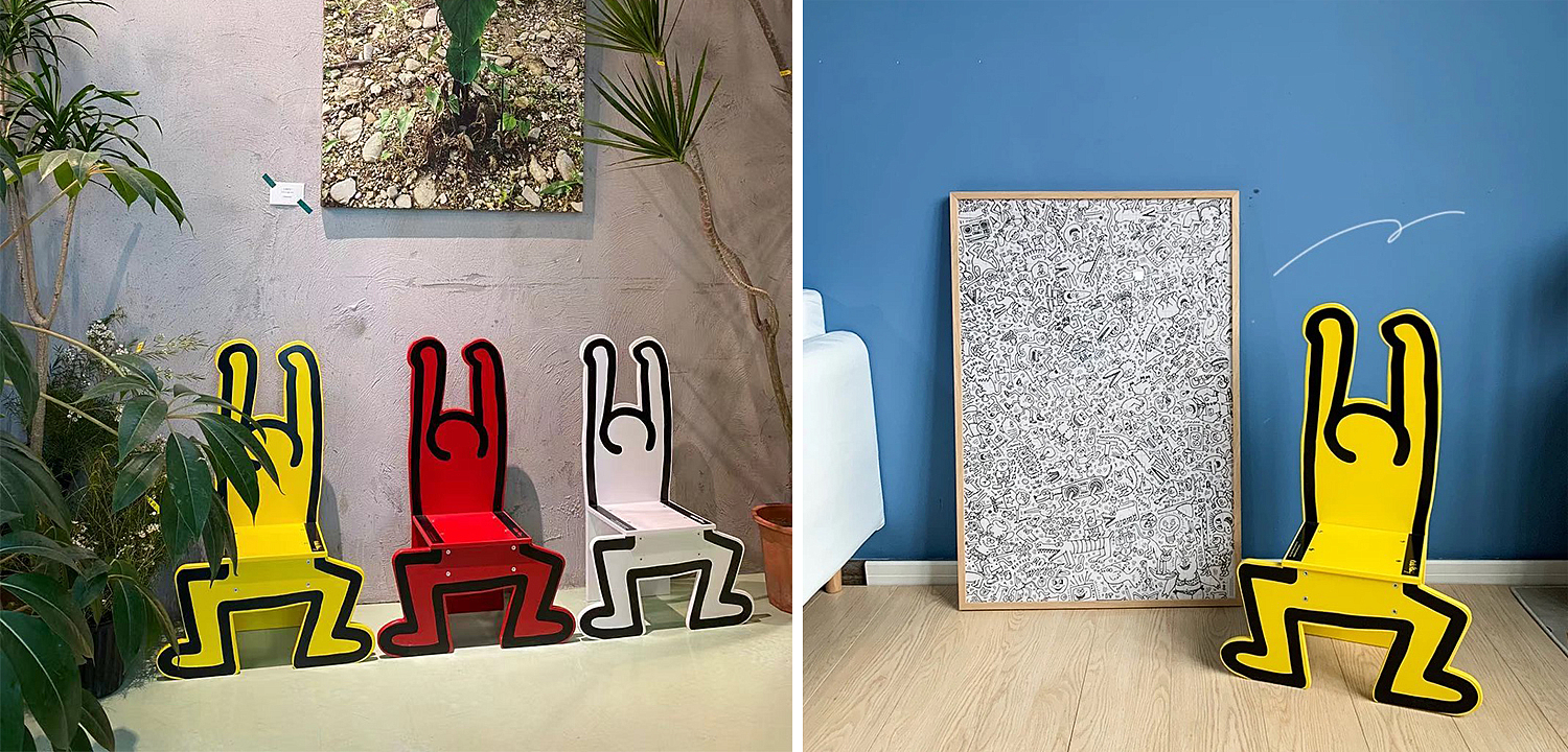 Детский стул Chaise Keith Haring Dancer Vilac Желтый Детский стул Chaise Keith Haring Dancer Vilac Желтый - Loft-Concept в Липецке