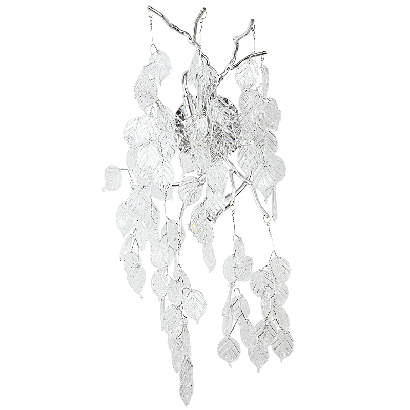 Бра с хрустальными подвесками в виде листьев Fairytree Leaves Silver Wall Lamp Прозрачный Серебряный Бра с хрустальными подвесками в виде листьев Fairytree Leaves Silver Wall Lamp Прозрачный Серебряный в Липецке | Loft Concept