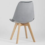 Стул с мягким велюровым сиденьем Arvika Grey варинант исполнения - 5 | Loft Concept в Липецке